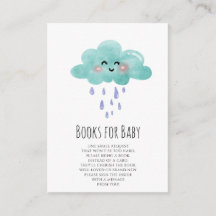 Regenwolken-Bücher für Baby-Mädchen-Karte