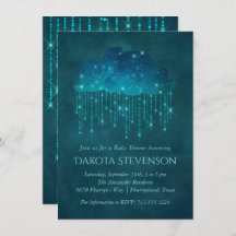 Regenwolken | Moody Aquamarin Babydusche