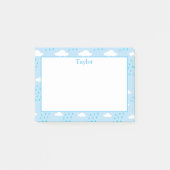 Regenwolken Post-it Klebezettel (Vorderseite)