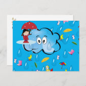 Regenwolken Postkarte (Vorne/Hinten)