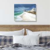 Regenwolken über Strand Leinwanddruck (Insitu (Schlafzimmer))