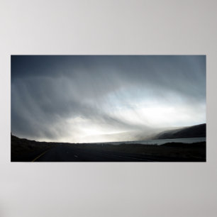 Regenwolken und -sonne auf dem water3 poster