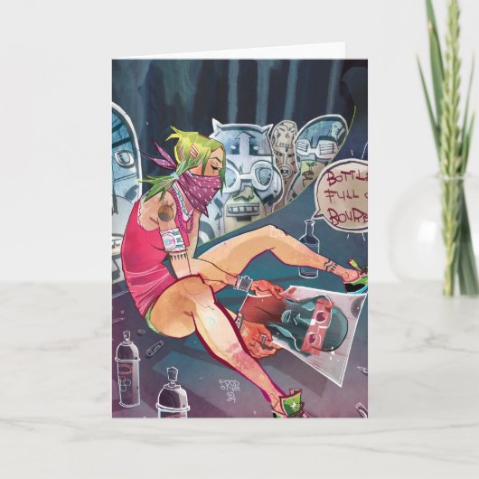 Regenwurm-Gruß-Karte Karte (Vorderseite)