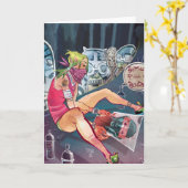 Regenwurm-Gruß-Karte Karte (Gelbe Blume)