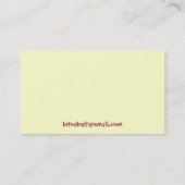 Regenwurm-Visitenkarte Visitenkarte (Rückseite)