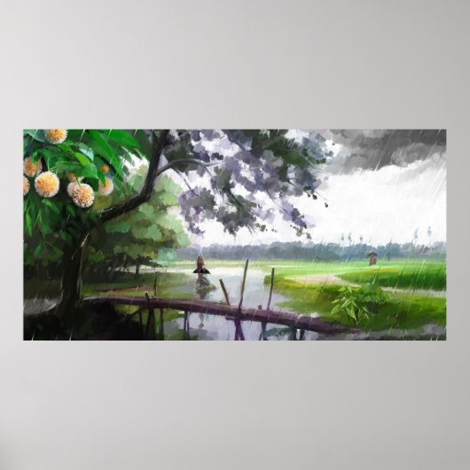 Regenzeit in Bangladesch Poster (Vorne)