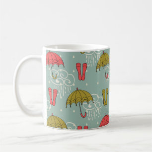 Regenzeit-Regenschirm-Entwurf Kaffeetasse