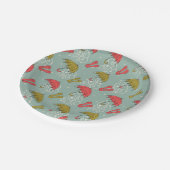 Regenzeit-Regenschirm-Entwurf Pappteller (Schrägansicht)