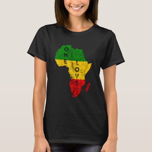 Reggae Africa Map Rasta Regae Music Rastafari Afri T-Shirt (Vorderseite)