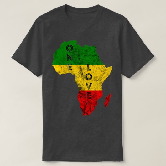 Reggae Africa Map Rasta Regae Music Rastafari Afri T-Shirt (Design vorne)