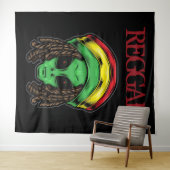 Reggae Alien Wandteppich (Beispiel (Horizontal))