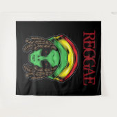 Reggae Alien Wandteppich (Vorderseite (Horizontal))