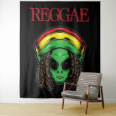 Reggae Alien Wandteppich (Beispiel)