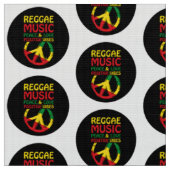 Reggae and Peace Symbol with positive quotes Stoff (Nahaufnahme)
