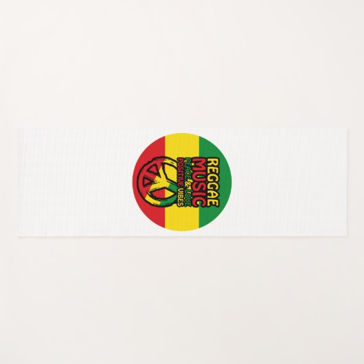 Reggae and Peace Symbol with positive quotes Yogamatte (Vorderseite (Horizontal))