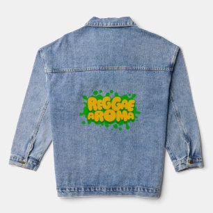 Reggae Aroma Splash Typografie Reggae Jeansjacke