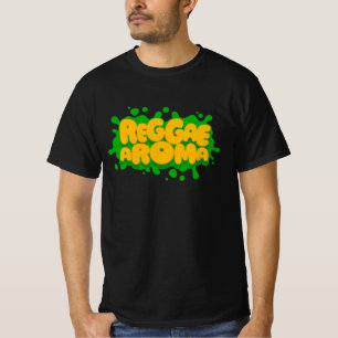 Reggae Aroma Splash Typografie Reggae T - Shirt