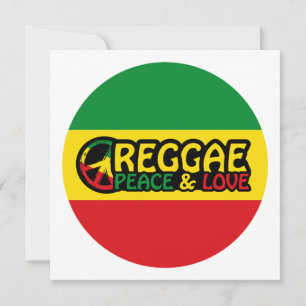 Reggae Art mit positiven Worten Frieden und Liebe