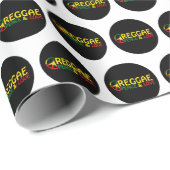 Reggae Art mit positiven Worten Frieden und Liebe Geschenkpapier (Rolleneckpunkt)