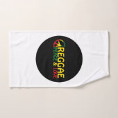 Reggae Art mit positiven Worten Frieden und Liebe Handtuch (Handtuch)