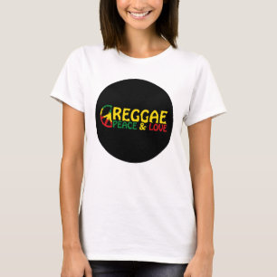 Reggae Art mit positiven Worten Frieden und Liebe T-Shirt