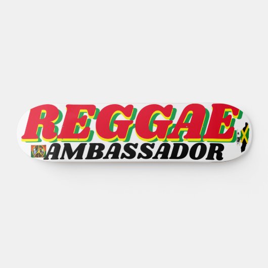 REGGAE-BASSADOR 7 3/4" Skateboarddecke Skateboard (Horizontal)