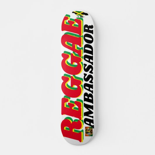 REGGAE-BASSADOR 7 3/4" Skateboarddecke Skateboard (Vorne)