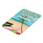 Reggae Beach Jamaica Reiseplakat Magnet (Linke Seite)