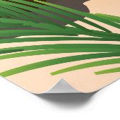 Reggae Beach Jamaica Reiseplakat Poster (Ecke)