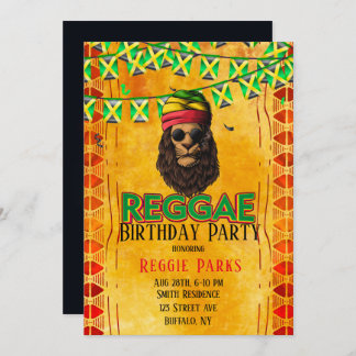 Reggae Birthday Party Einladung