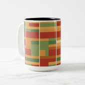 Reggae Boho Abstrakte Linie Art Zweifarbige Tasse (Vorderseite Links)