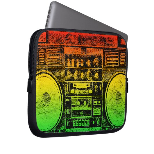 Reggae boombox laptopschutzhülle (Vorne Rechts)