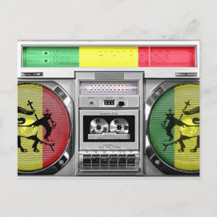 Reggae-Boombox Postkarte
