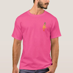 Reggae Clef Musical Note Treble Clef Floral Flag C T-Shirt