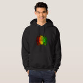 Reggae Cooler Delphin Dreadlocks Rastafari Hoodie (Vorne ganz)