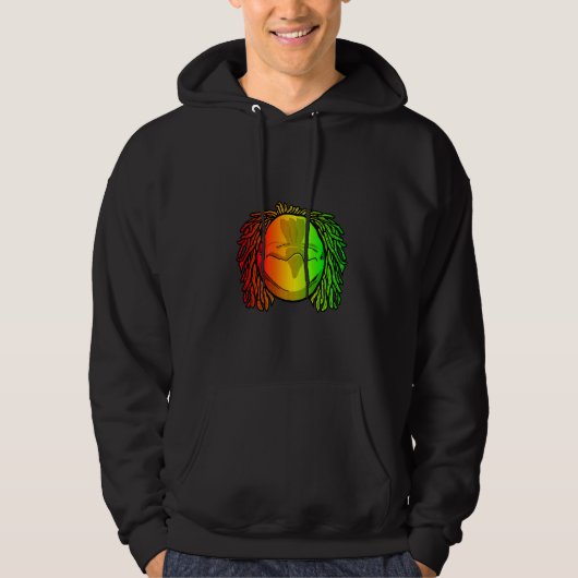 Reggae Cooler Delphin Dreadlocks Rastafari Hoodie (Vorderseite)