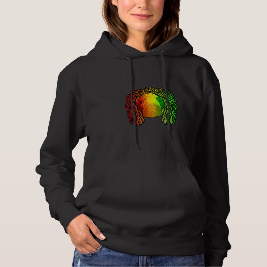 Reggae Cooler Manatee Dreadlocks Dreadlocks Rasta Hoodie (Vorderseite)