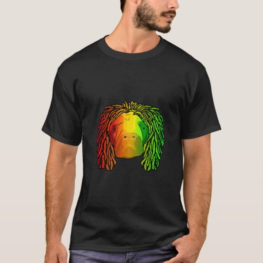 Reggae Cooler Manatee Dreadlocks Dreadlocks Rasta T-Shirt (Vorderseite)
