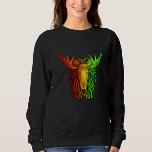 Reggae Cooler Moose Dreadlocks Rasta Dreads Rastaf Sweatshirt