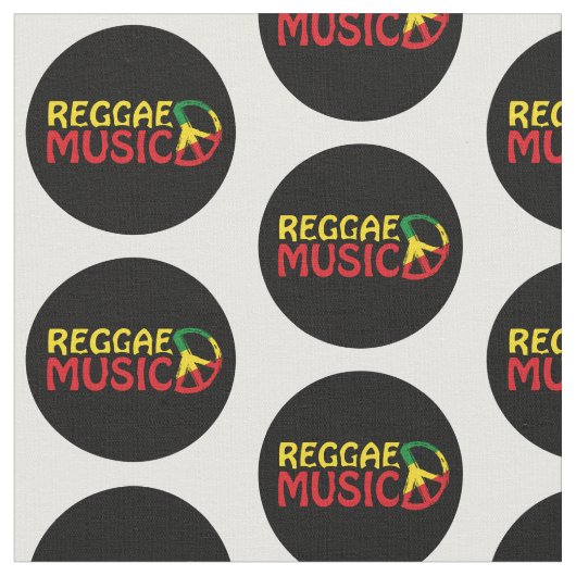 Reggae-Design mit Friedenssymbol Stoff (Nahaufnahme)