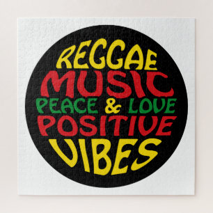 Reggae-Design mit positiven Redewendungen und Zita Puzzle