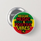 Reggae-Design mit positiven Zitaten und Reggae-Fla Button (Vorne & Hinten)