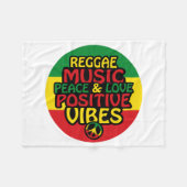 Reggae-Design mit positiven Zitaten und Reggae-Fla Fleecedecke (Vorderseite (Horizontal))