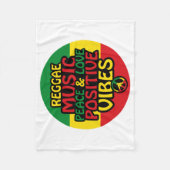 Reggae-Design mit positiven Zitaten und Reggae-Fla Fleecedecke (Vorderseite)