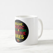 Reggae-Design mit positiven Zitaten und Reggae-Fla Kaffeetasse (VorderseiteRechts)
