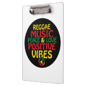 Reggae-Design mit positiven Zitaten und Reggae-Fla Klemmbrett (Links)