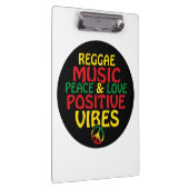 Reggae-Design mit positiven Zitaten und Reggae-Fla Klemmbrett (Rechts)