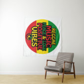 Reggae-Design mit positiven Zitaten und Reggae-Fla Wandteppich (Beispiel (Horizontal))