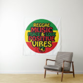 Reggae-Design mit positiven Zitaten und Reggae-Fla Wandteppich (Beispiel)