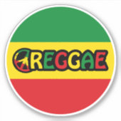 Reggae-Design mit Reggaefarben Aufkleber (Vorderseite)